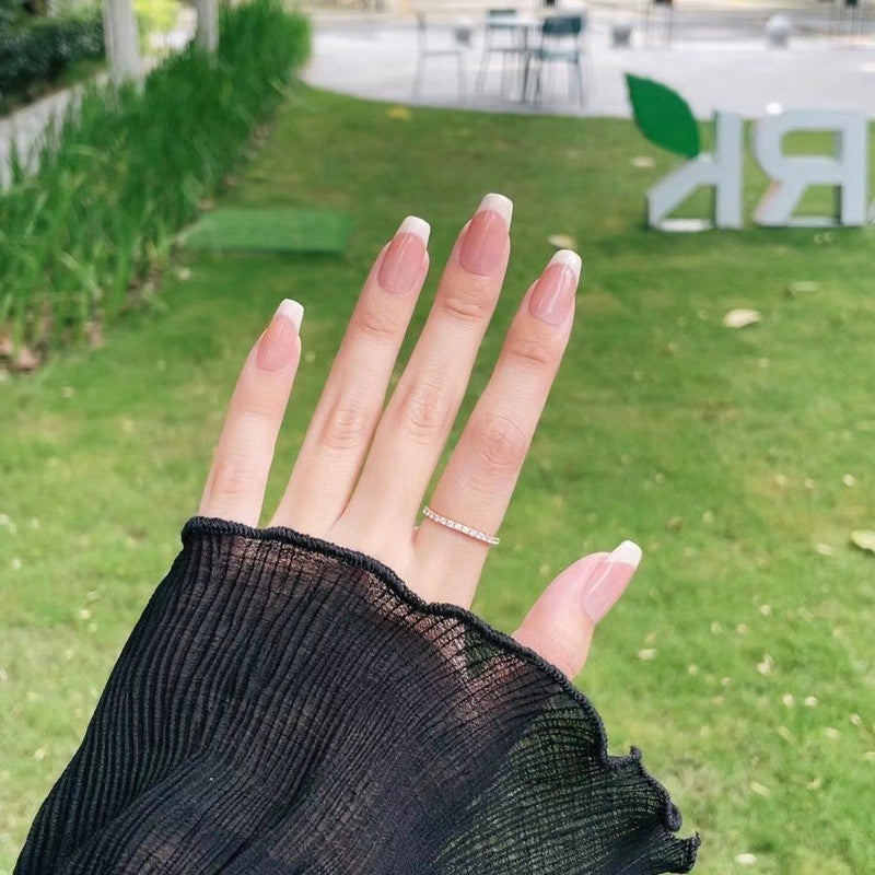 【草莓奶蓋】🍓純手工法式穿戴甲|顯白漸變色系・成品美甲貼片💅